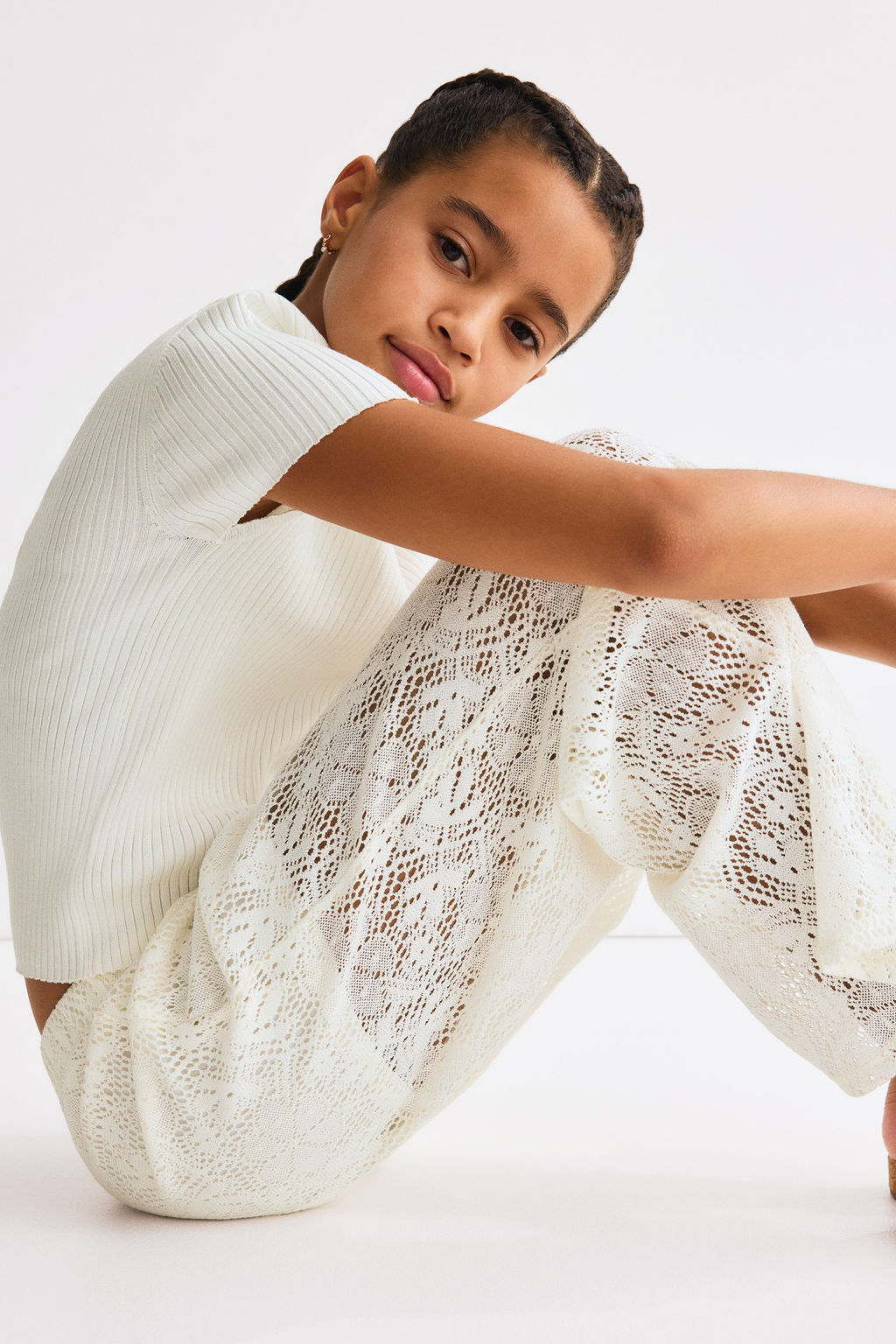 Pantal?n efecto crochet - H&m фото 5