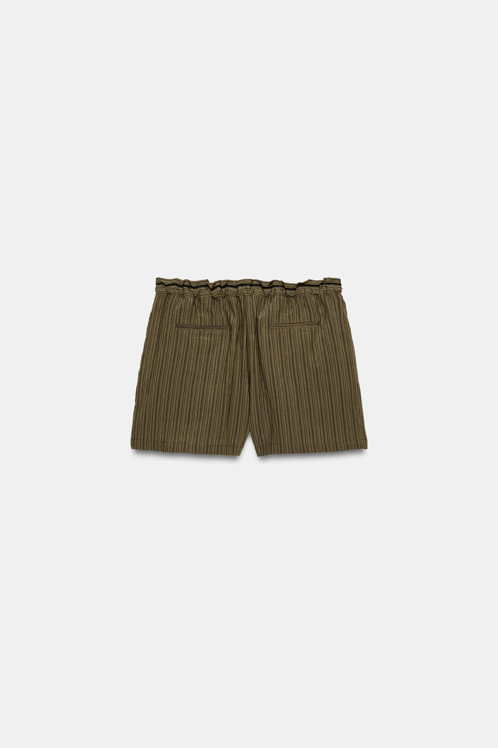 SHORTS JACQUARD RAYAS ZW COLLECTION / Marr?n-Azul - Zara фото 7