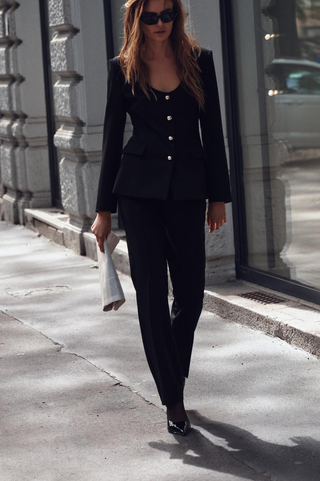 HIGH-WAIST FLARED TROUSERS - Zara фото 2