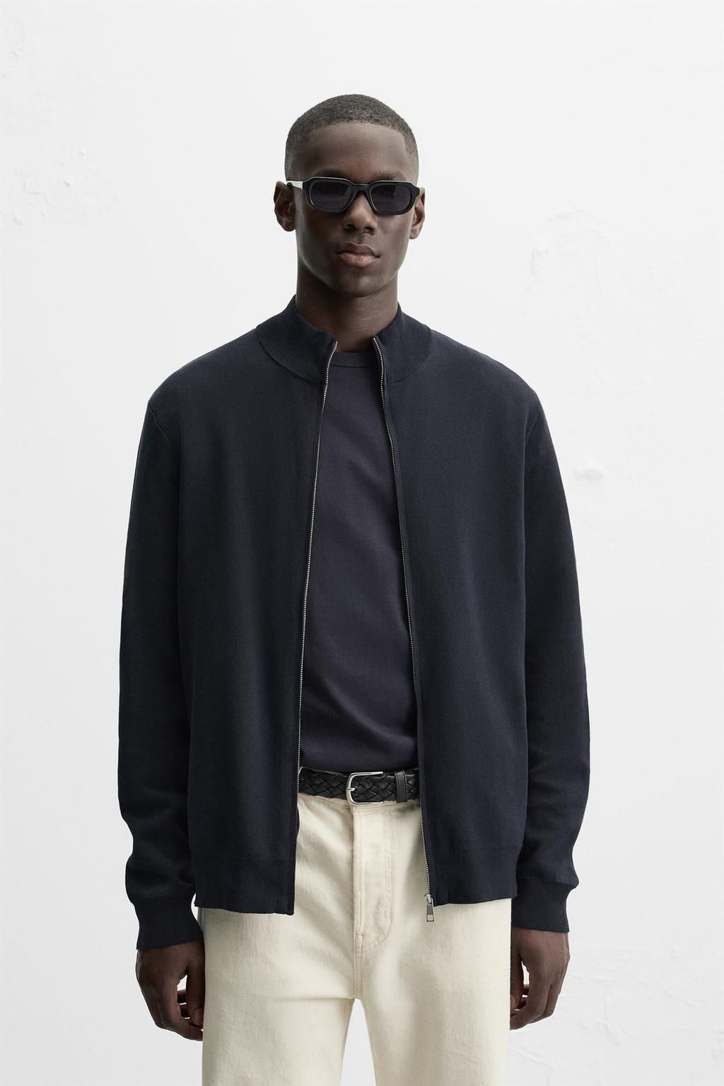 MOCK NECK CARDIGAN WITH ZIP - Zara фото 2