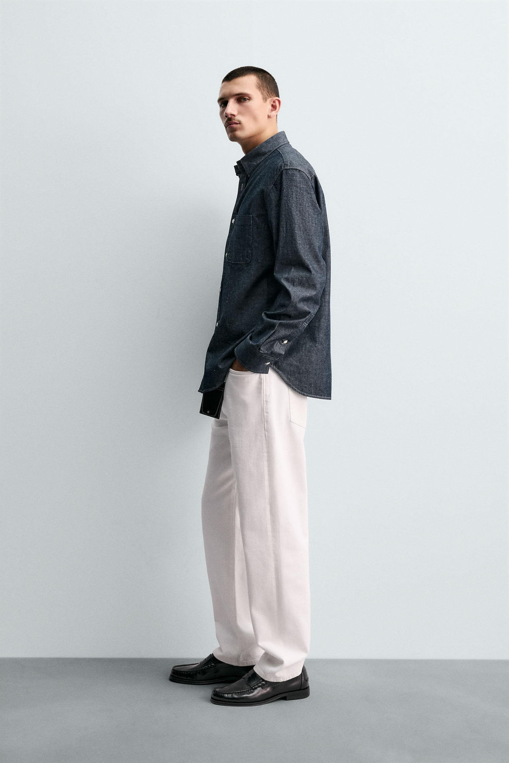 RELAXED FIT DENIM SHIRT - Zara фото 4