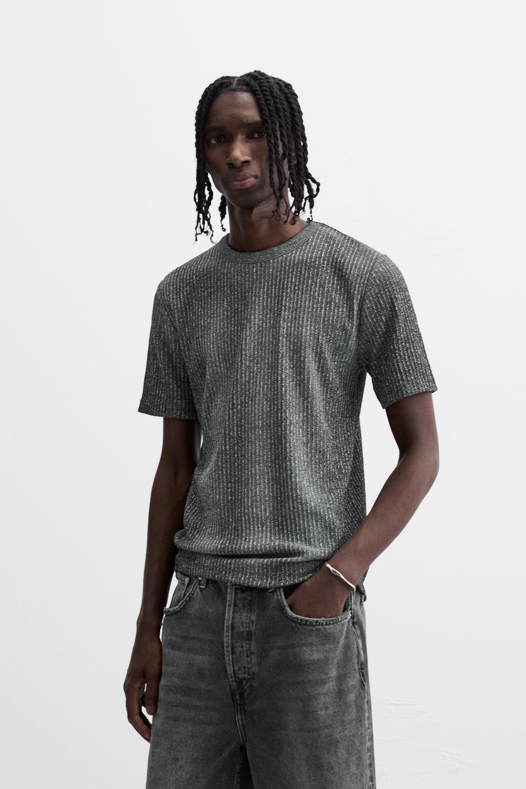 SPRAY PRINT KNIT T-SHIRT - Zara фото 2