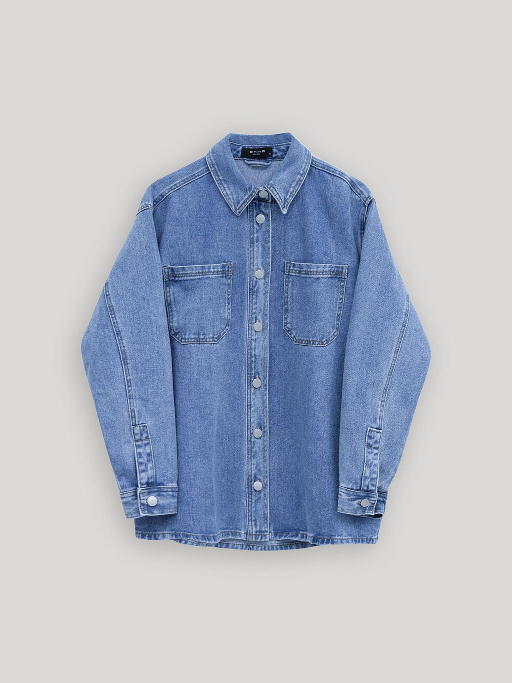 Рубашка из денима с карманами B2681/carnia - Emka фото 9