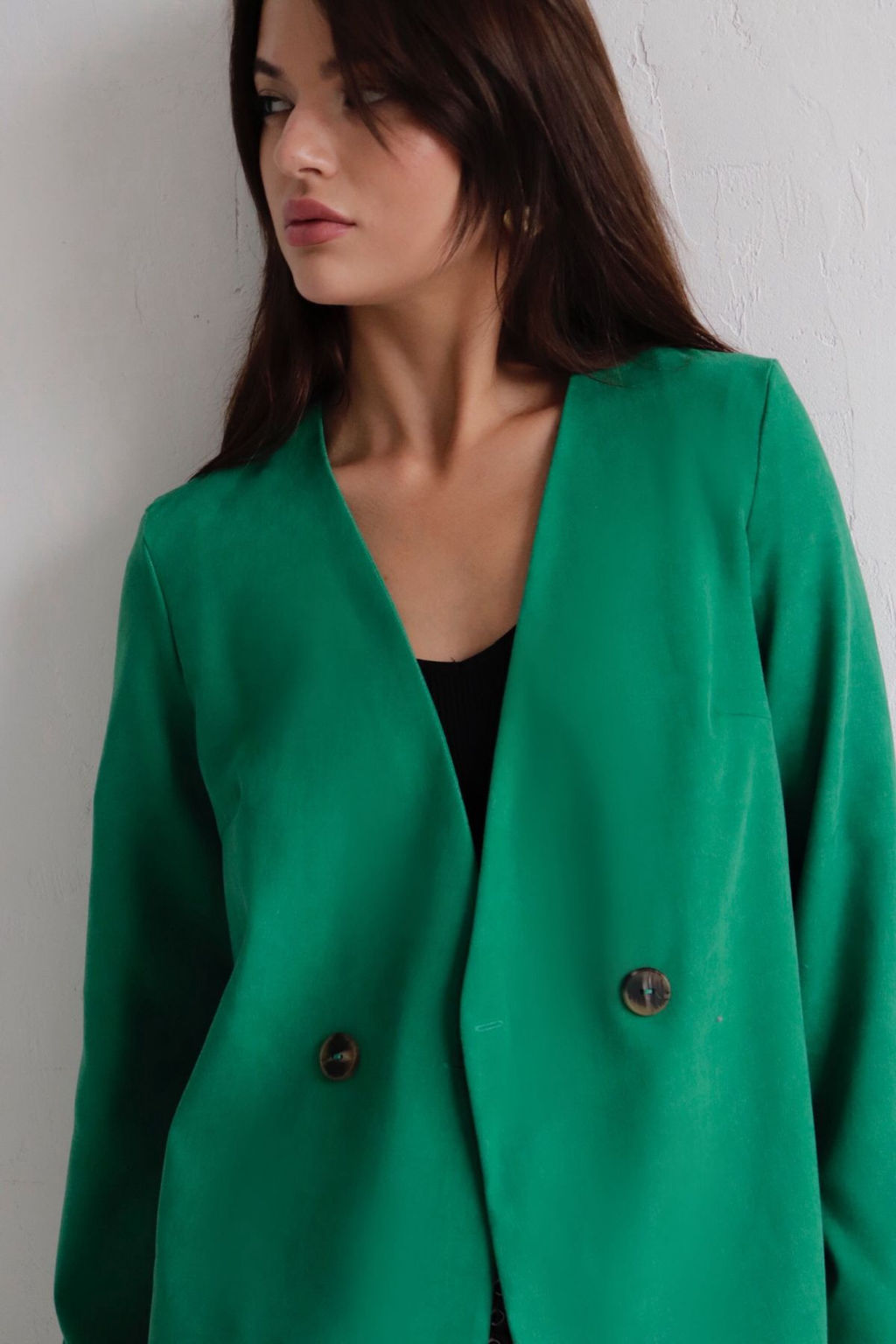 Двубортный жакет без лацканов - Martichelli фото 2