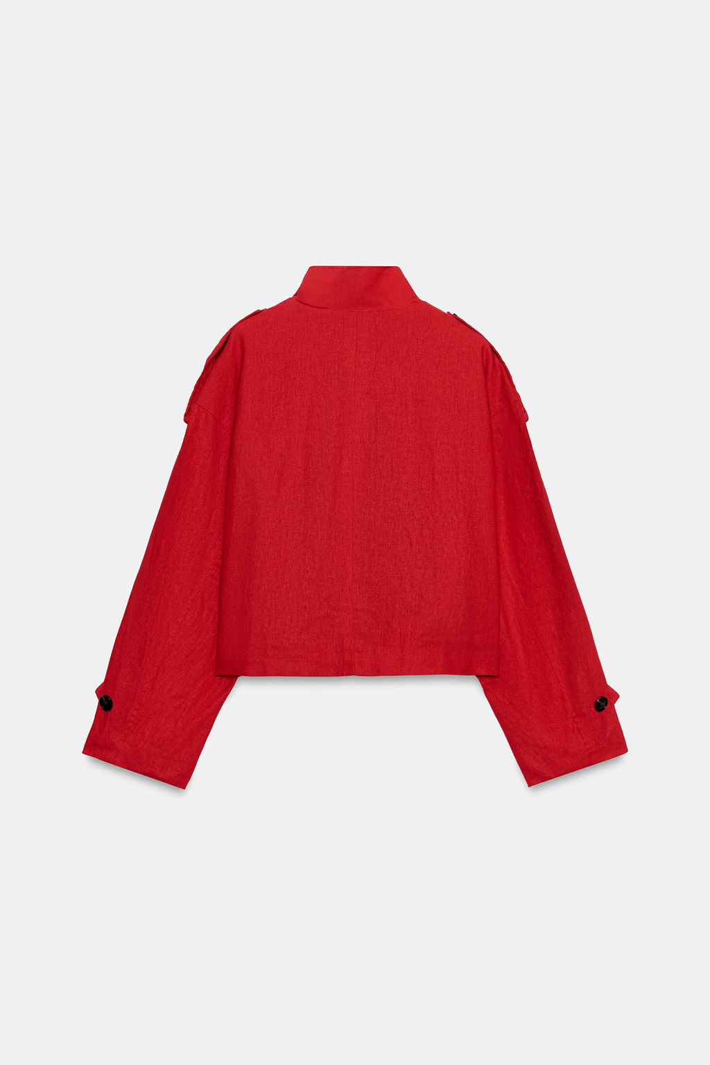 CHAQUETA CON LINO CUELLO SUBIDO / Rojo - Zara фото 9