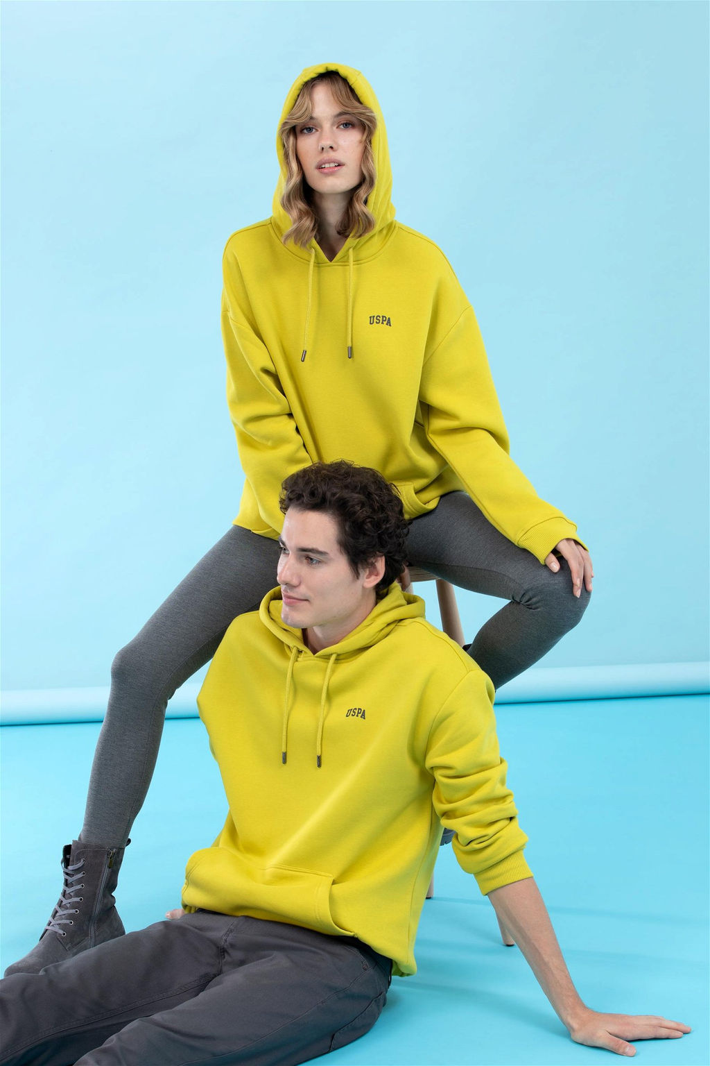 U. S. Polo Assn Базовая толстовка оверсайз с капюшоном Арахис (унисекс) - U.s. polo assn фото 3