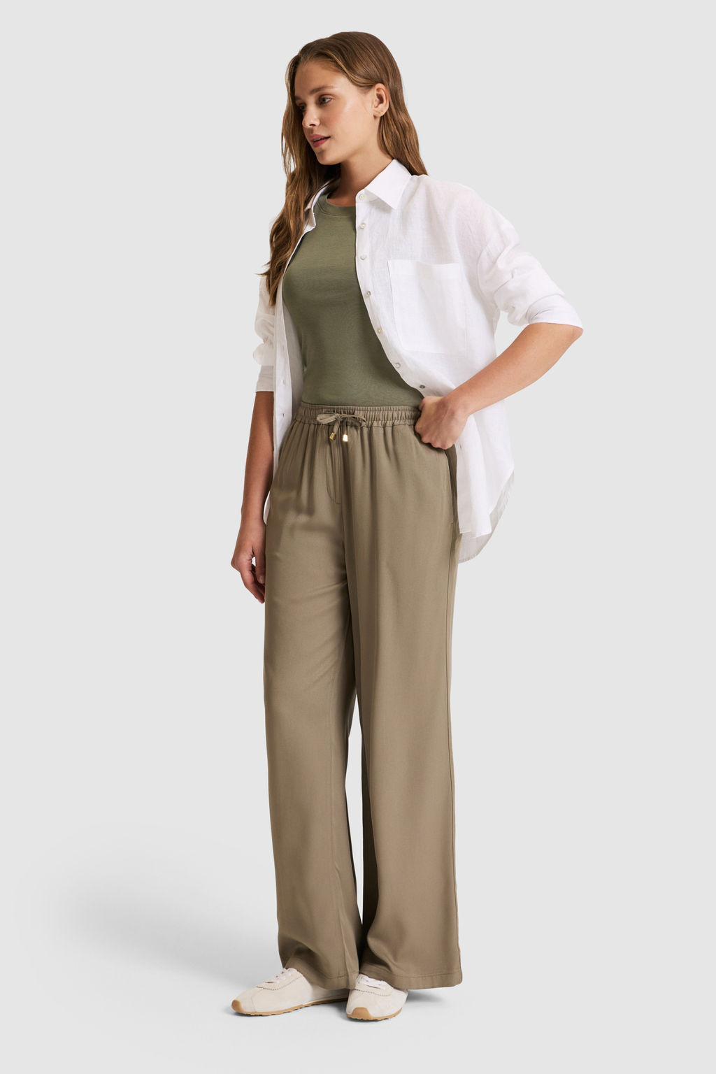Kad_n Haki Kanvas Pantolon - U.s. polo assn фото 3