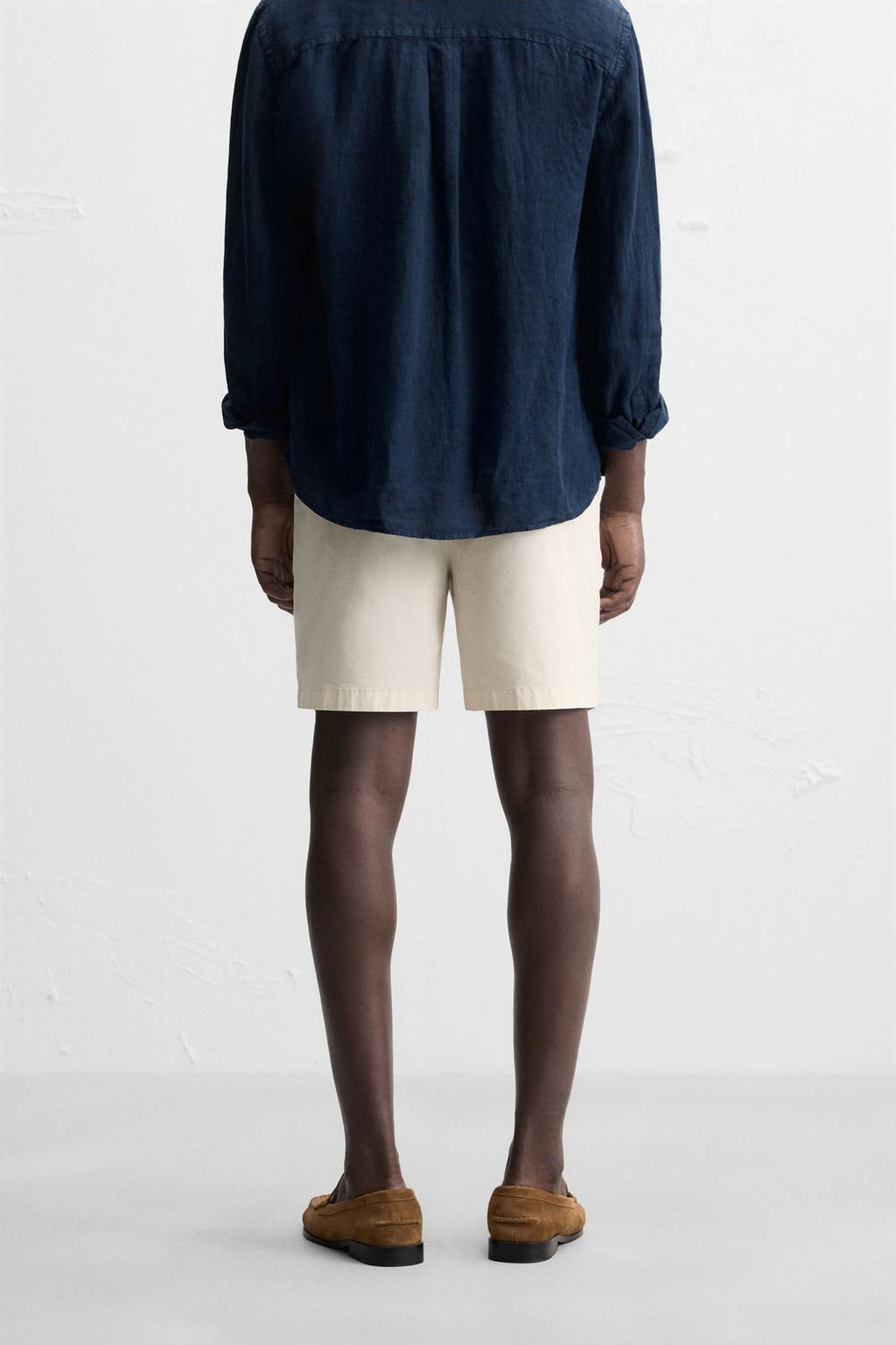 PLEATED REGULAR FIT BERMUDA SHORTS - Zara фото 22