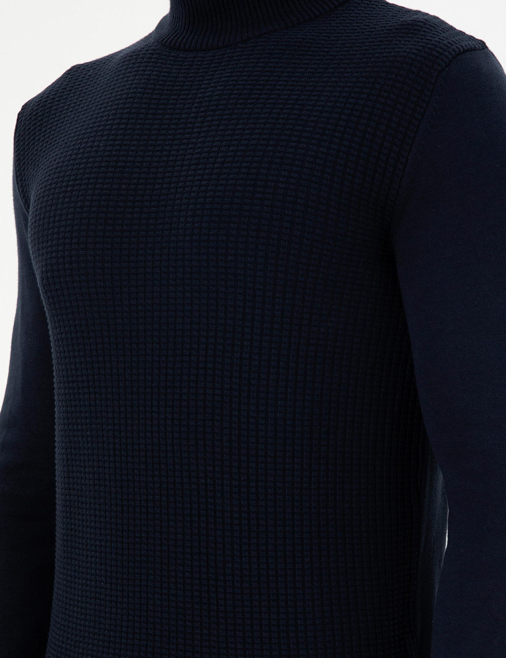 Erkek Slim Fit Yar_m Bal_k__ Yaka Lacivert Kazak - U.s. polo assn фото 7