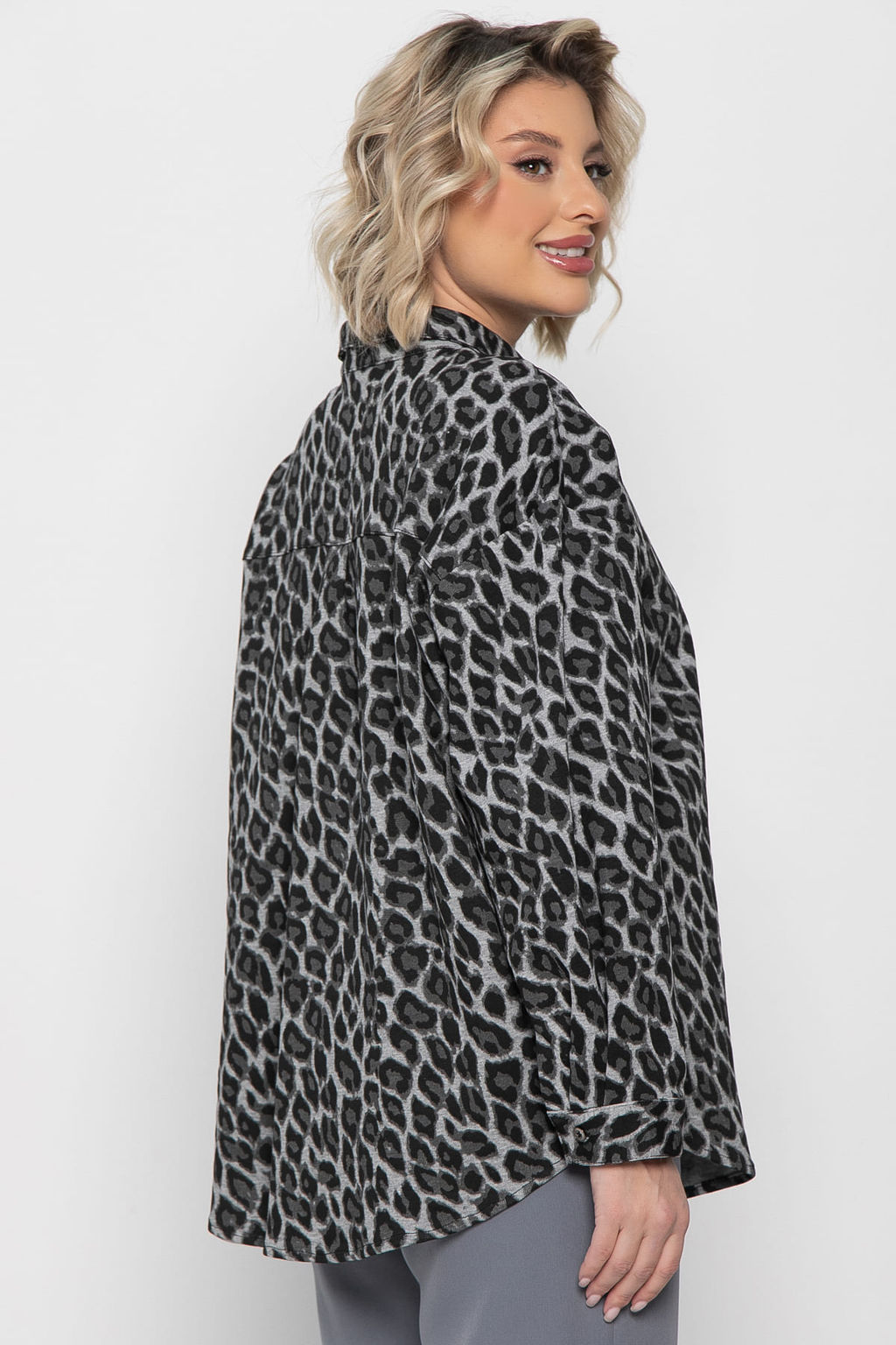 Рубашка Дарлин (серо-черная) Б14960-18М