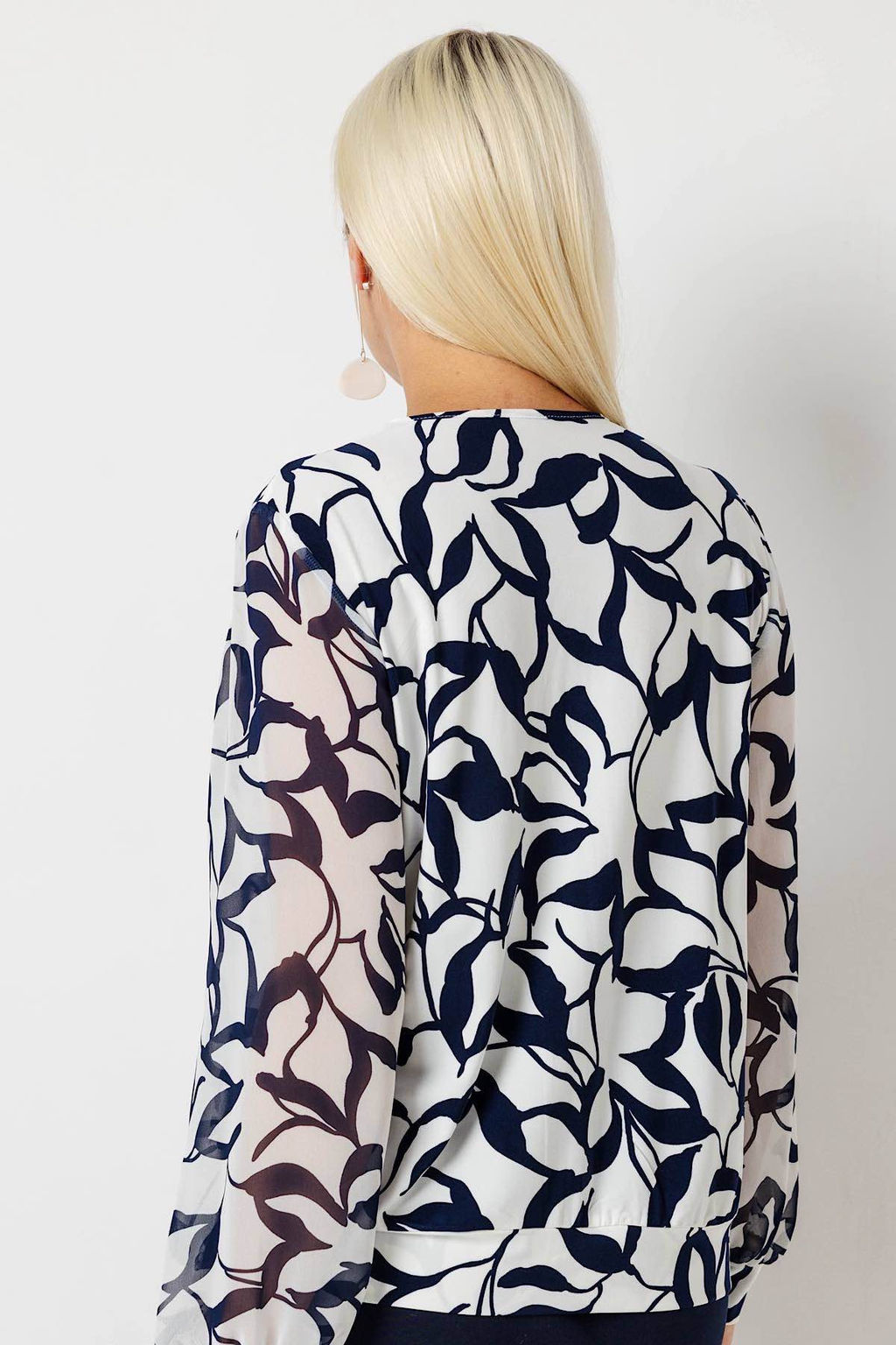 Блузка женская 3055/11/Белый, синий - Rise фото 3