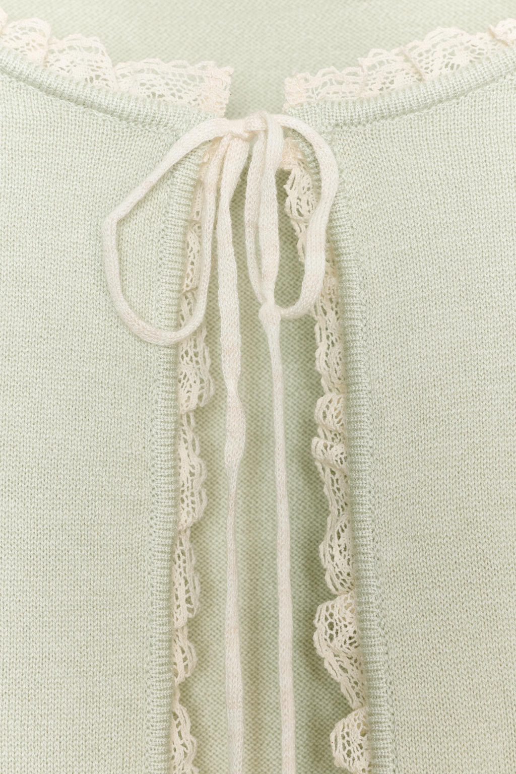 CHAQUETA PUNTO LAZO PUNTILLA / Verde pastel - Zara фото 10