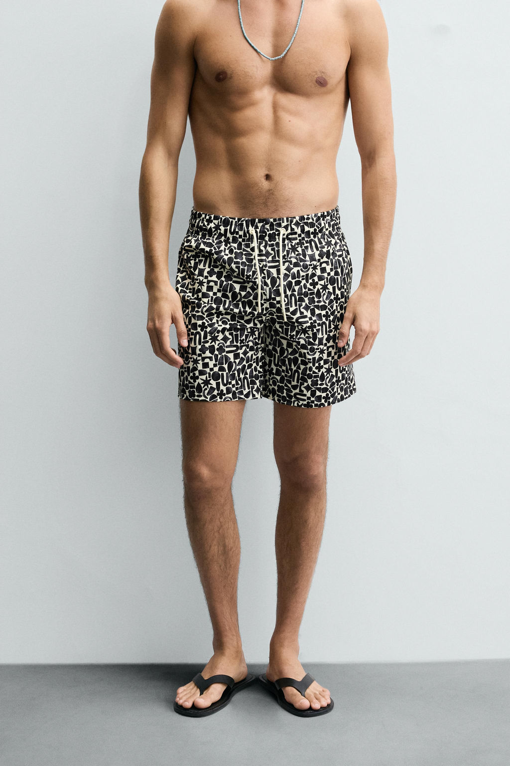 GEOMETRIC PRINT LONG SWIMMING TRUNKS - Zara фото 2