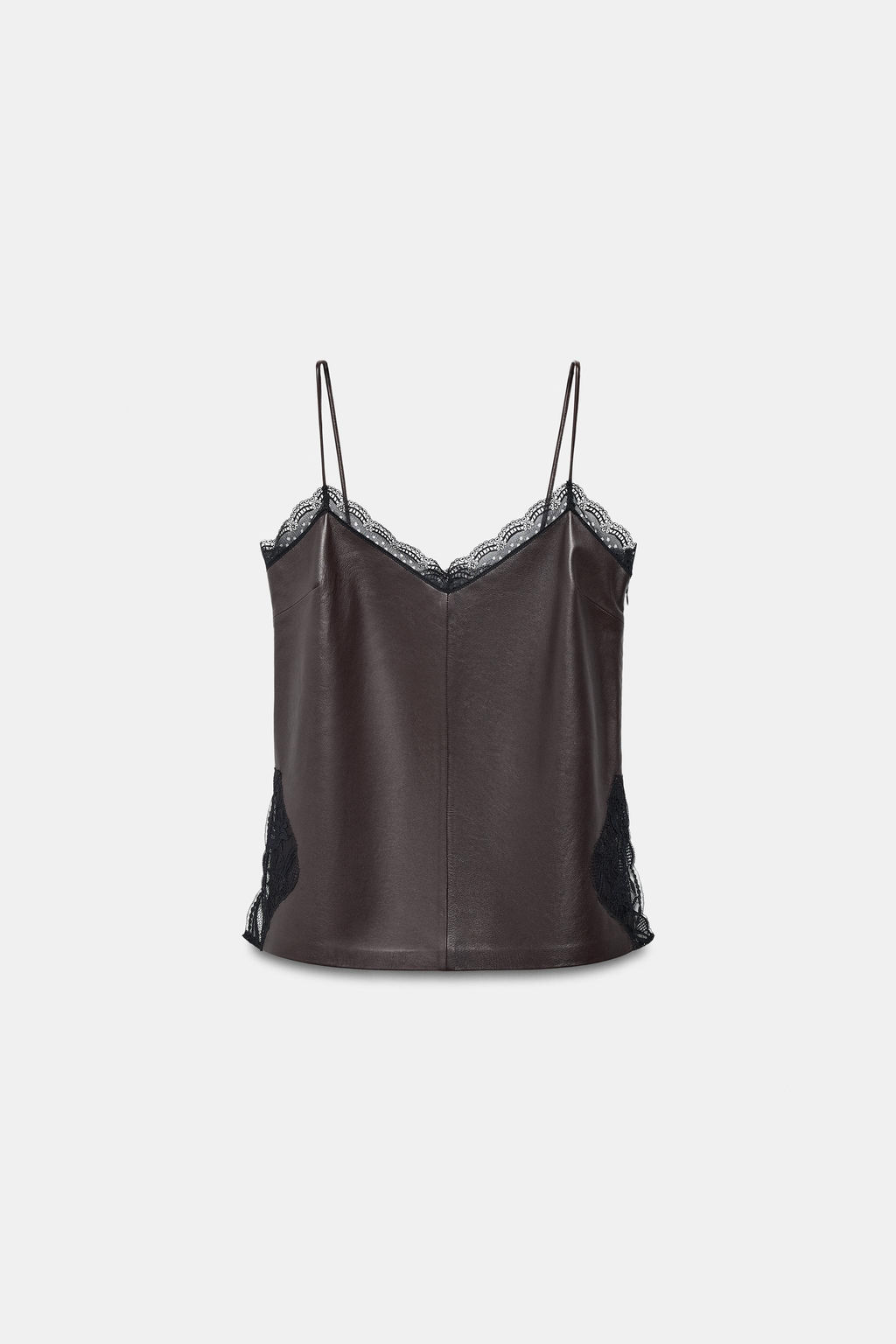100% LEATHER LACE TOP ZW COLLECTION LIMITED EDITION - Zara фото 7