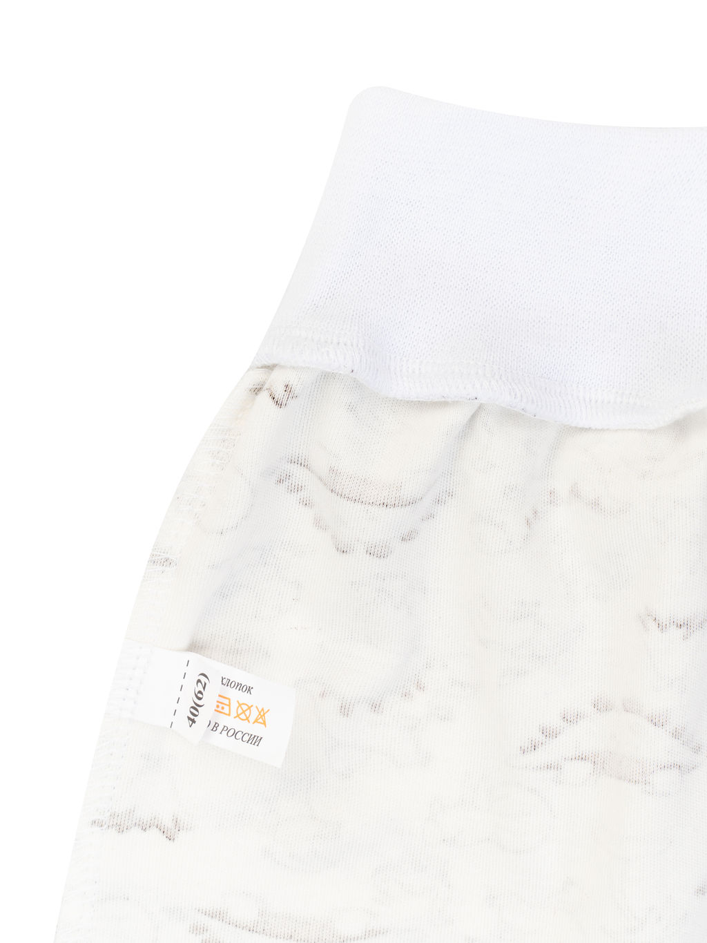 Ползункиштанишки короткие молочные принт дино