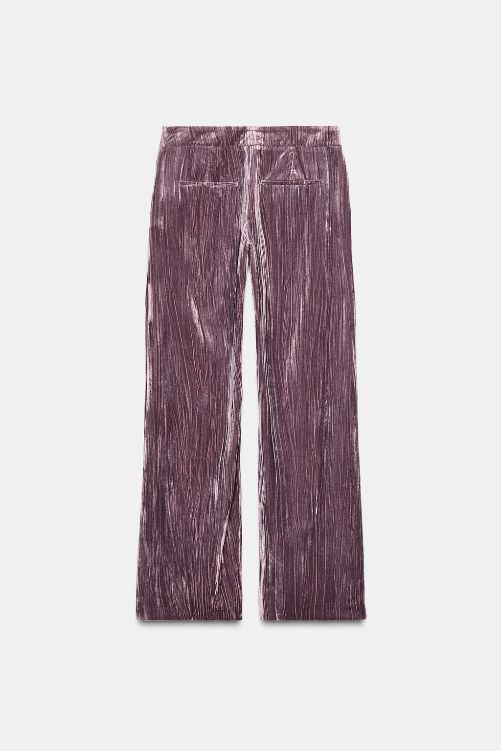 WIDE-LEG VELVET TROUSERS - Zara фото 9