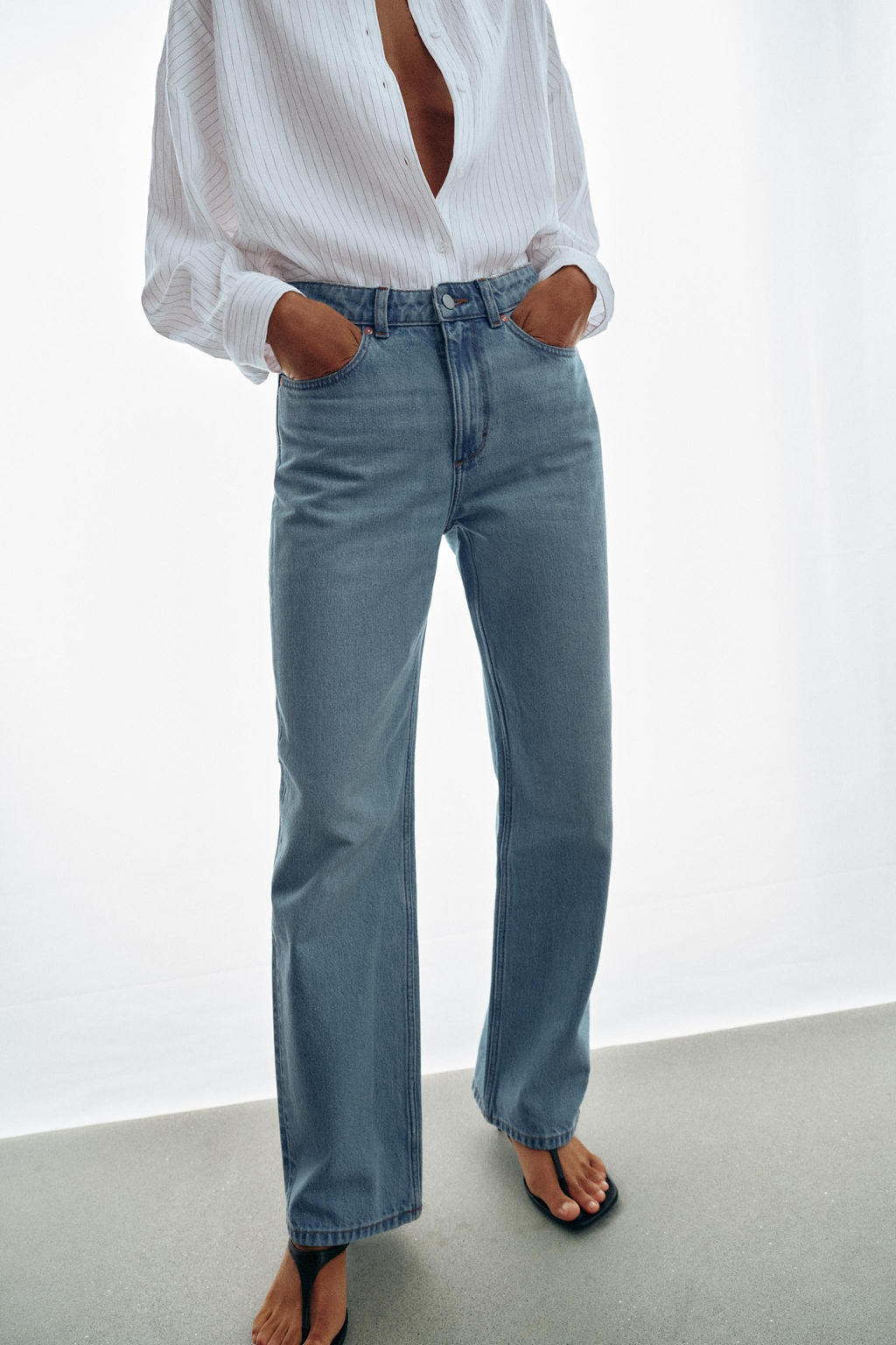 Z1975 REGULAR FIT HIGH-WAIST LONG LENGTH JEANS - Zara фото 24