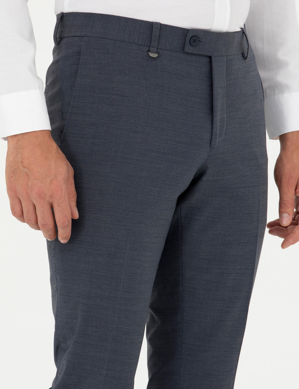 Koyu Mavi Slim Fit Y_nl_ Kuma_ Pantolon