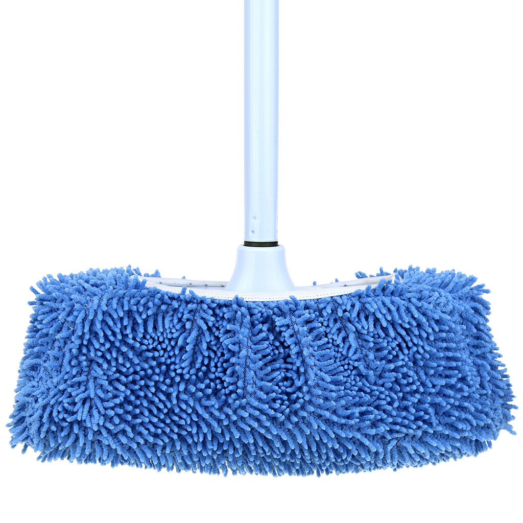 Насадка на швабру Служанка микрофибра 30х13см, на резинке, голубой, упаковка: на картоне, Домашняя мода (Россия)