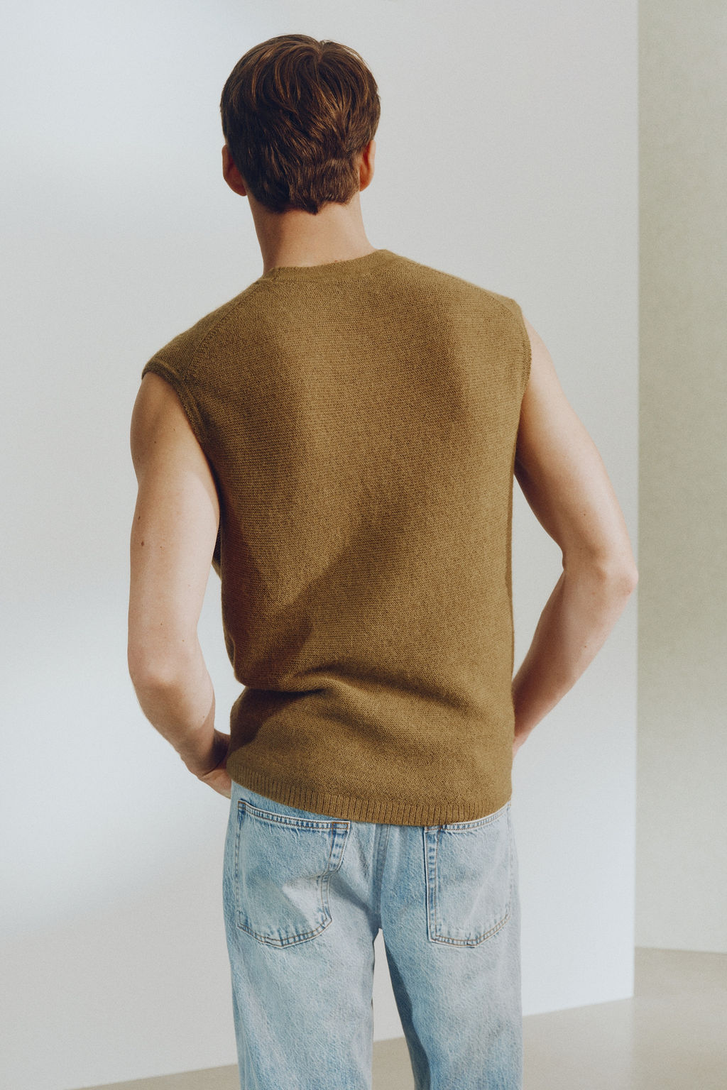 Su?ter sin mangas en punto del rev?s Loose Fit - H&m фото 5