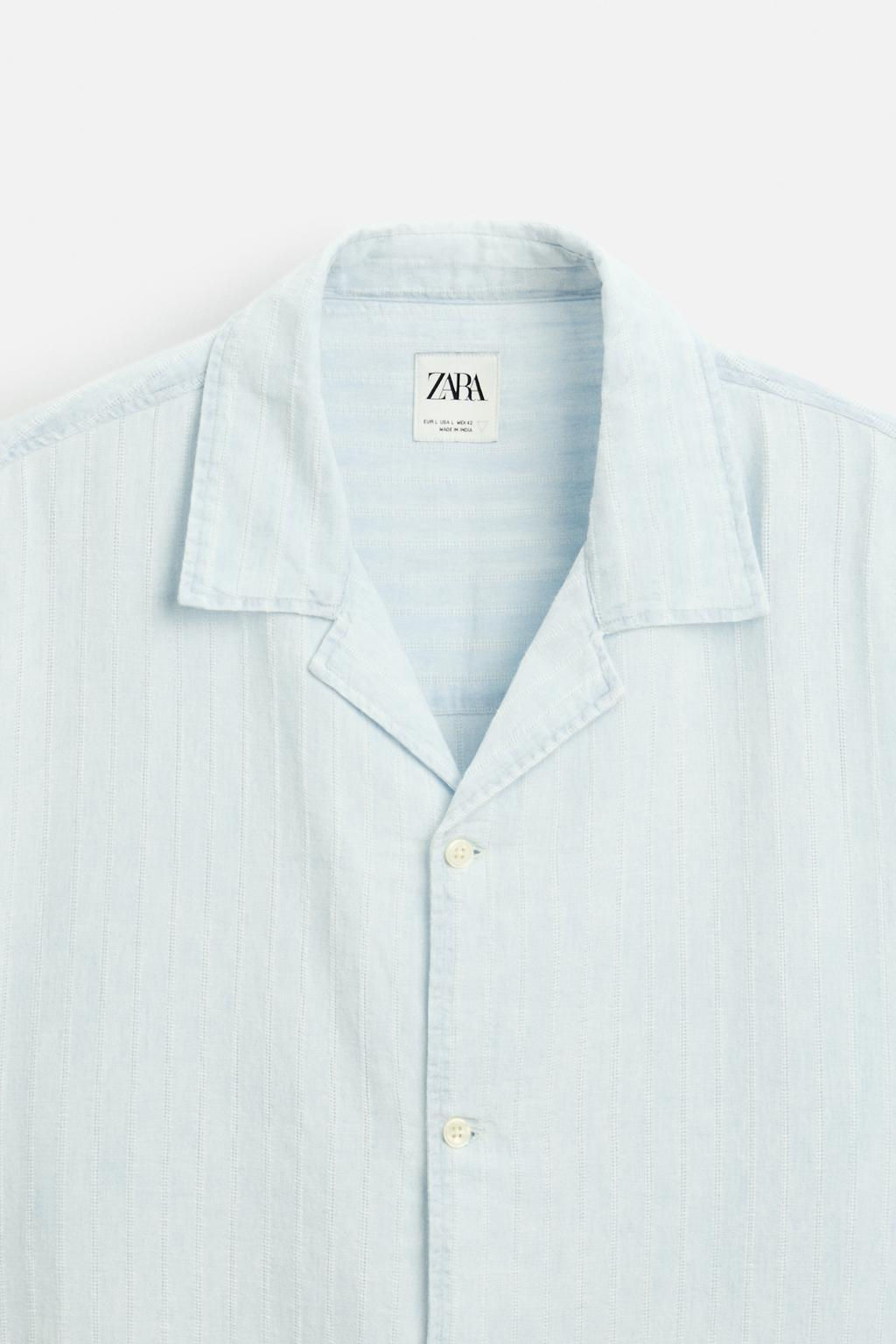 FADED TEXTURED SHIRT - Zara фото 9