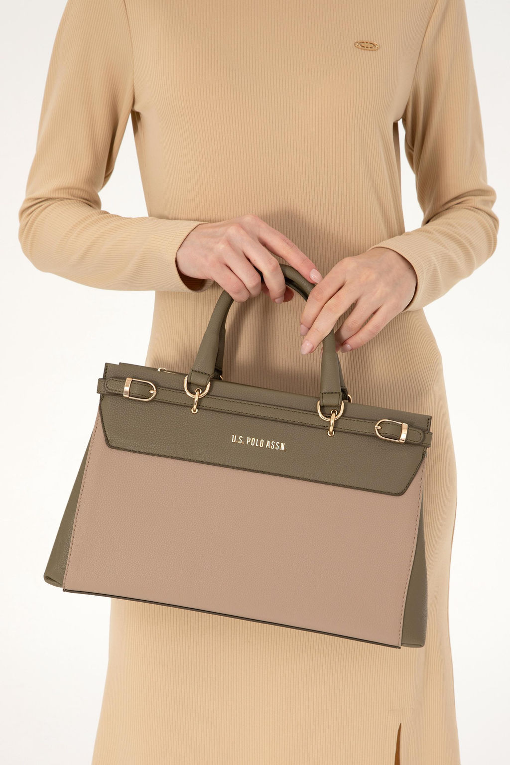 Женская бежевая сумка через плечо Неожиданная скидка в корзине - U.s. polo assn фото 2