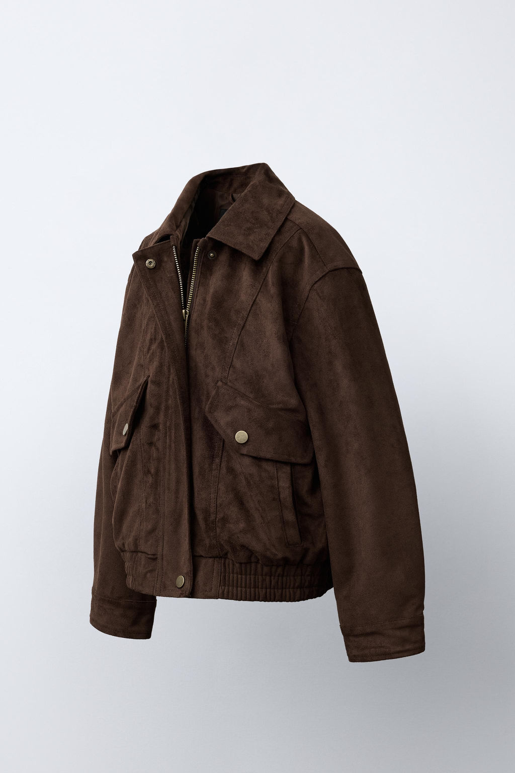 CAZADORA BOMBER EFECTO ANTE / Chocolate - Zara фото 2