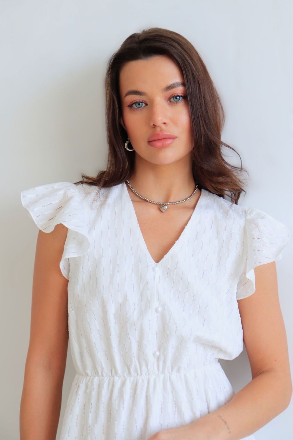 Martichelli Платье хлопковое белое  фото 14