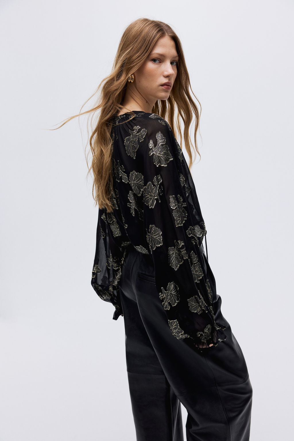 Blusa en tejido jacquard - H&m фото 6