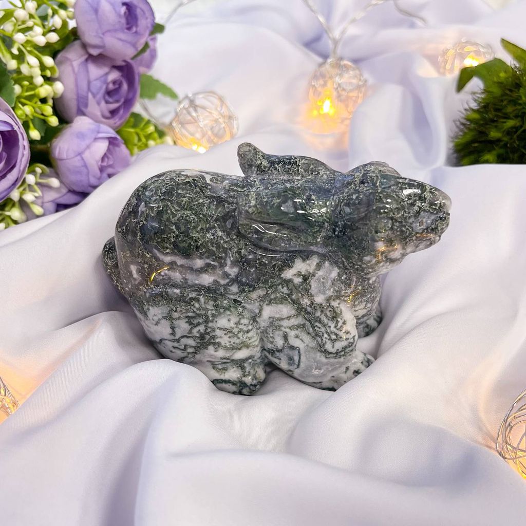 Кролик из Агата мохового - Радуга самоцветов фото 3