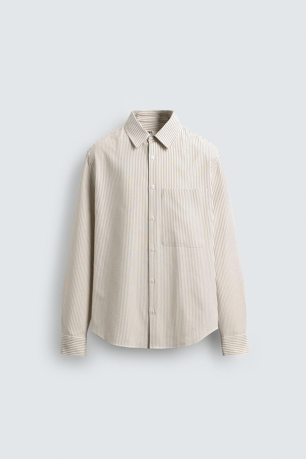 STRIPED TEXTURED OXFORD SHIRT - Zara фото 7