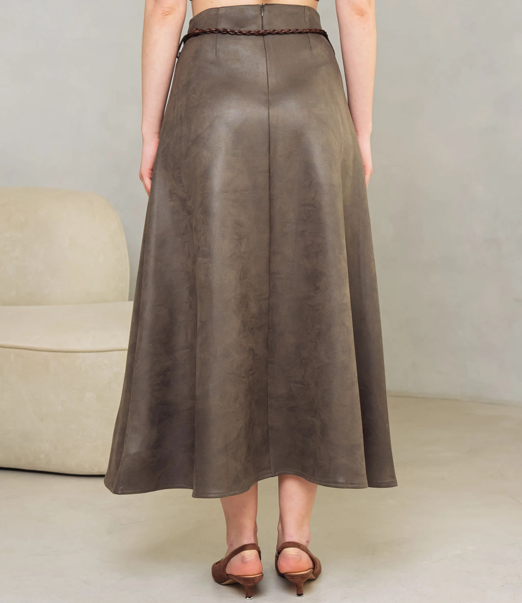 Юбка #КТ2213 (1), хаки - Dommod фото 4