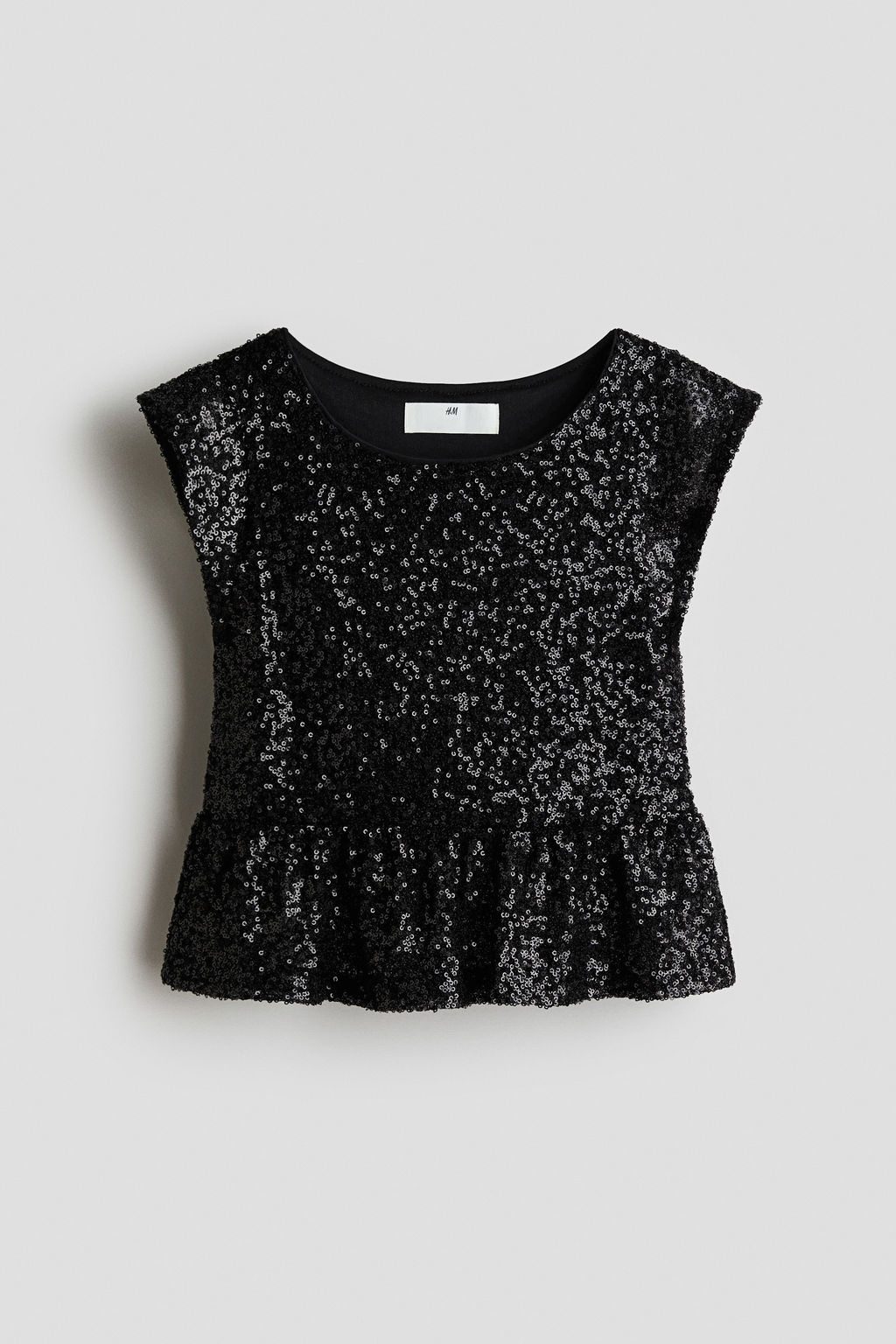 Top de lentejuelas con peplum - H&m фото 3