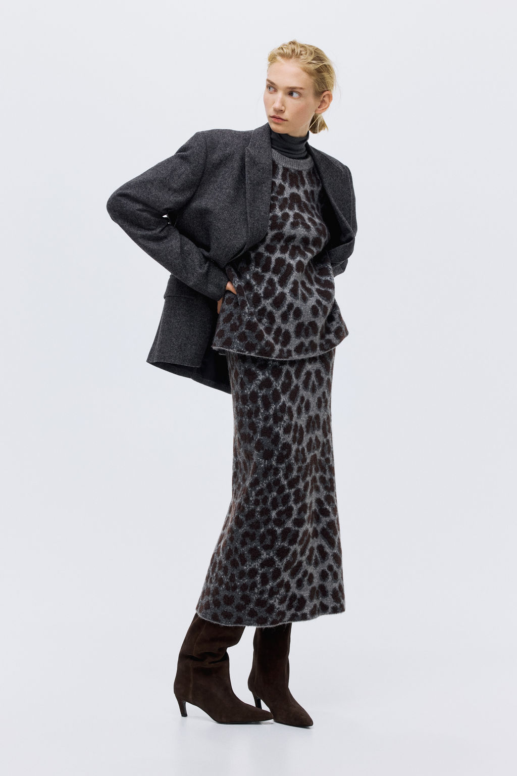 Falda en punto jacquard - H&m фото 3