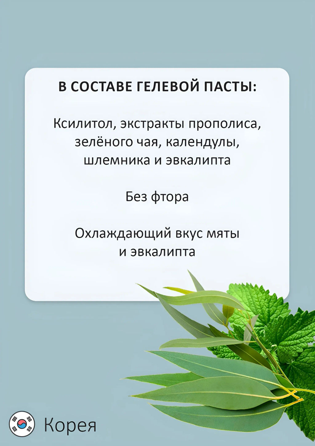 MUKUNGHWA Отбеливающая зубная паста Xyldent «Травы и эвкалипт» (гелевая) 110 г  фото 7