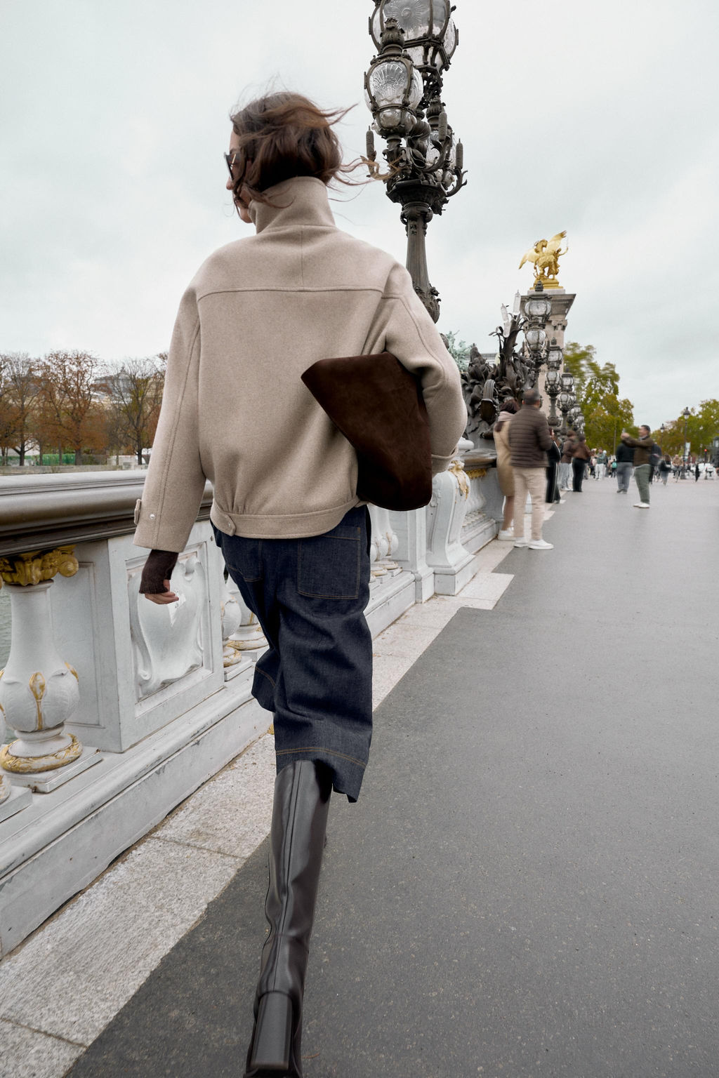 WOOL BLEND BOMBER JACKET WITH HIGH NECK - Zara фото 6