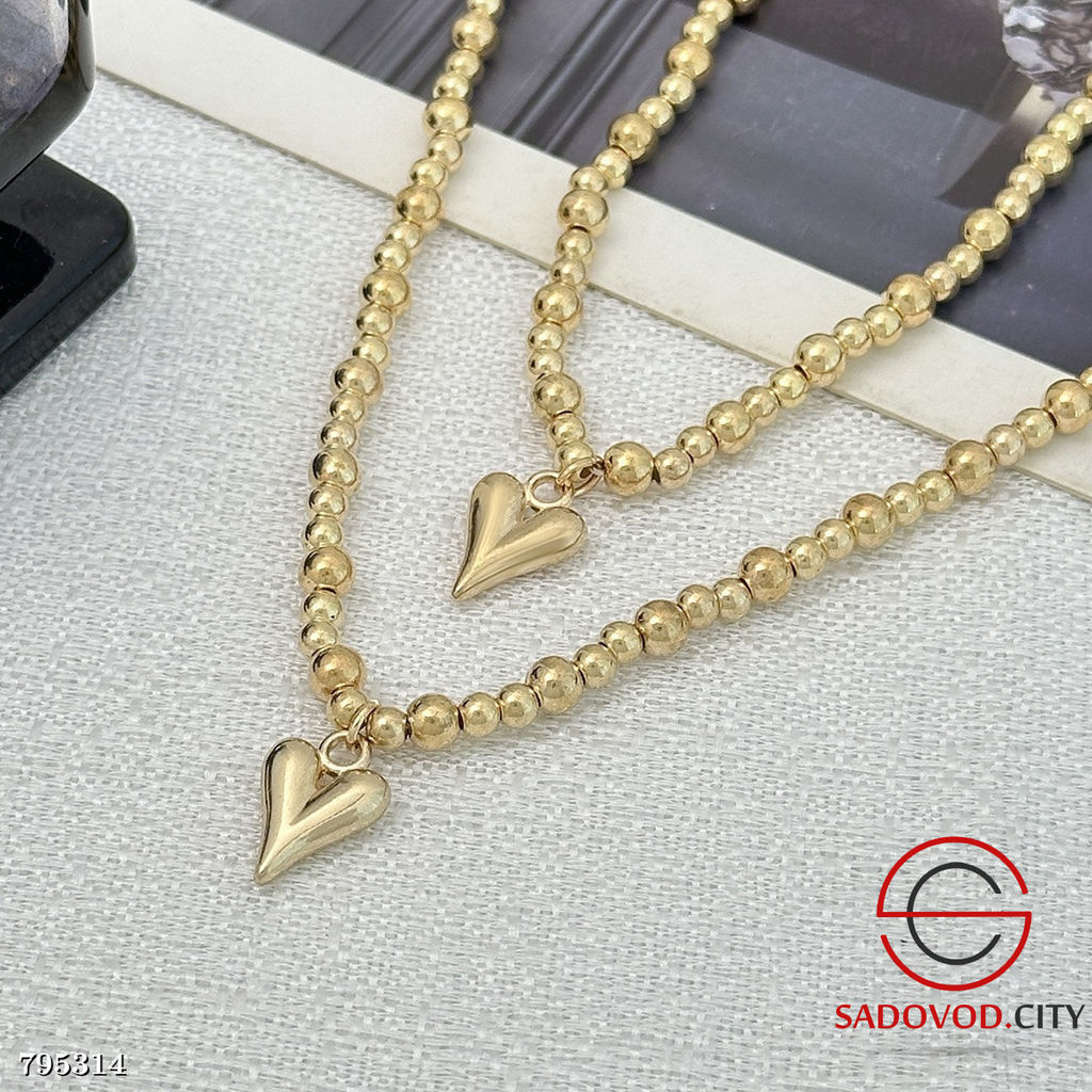 Комплект украшений из бусин с подвеской-сердцем - Bruno фото 14