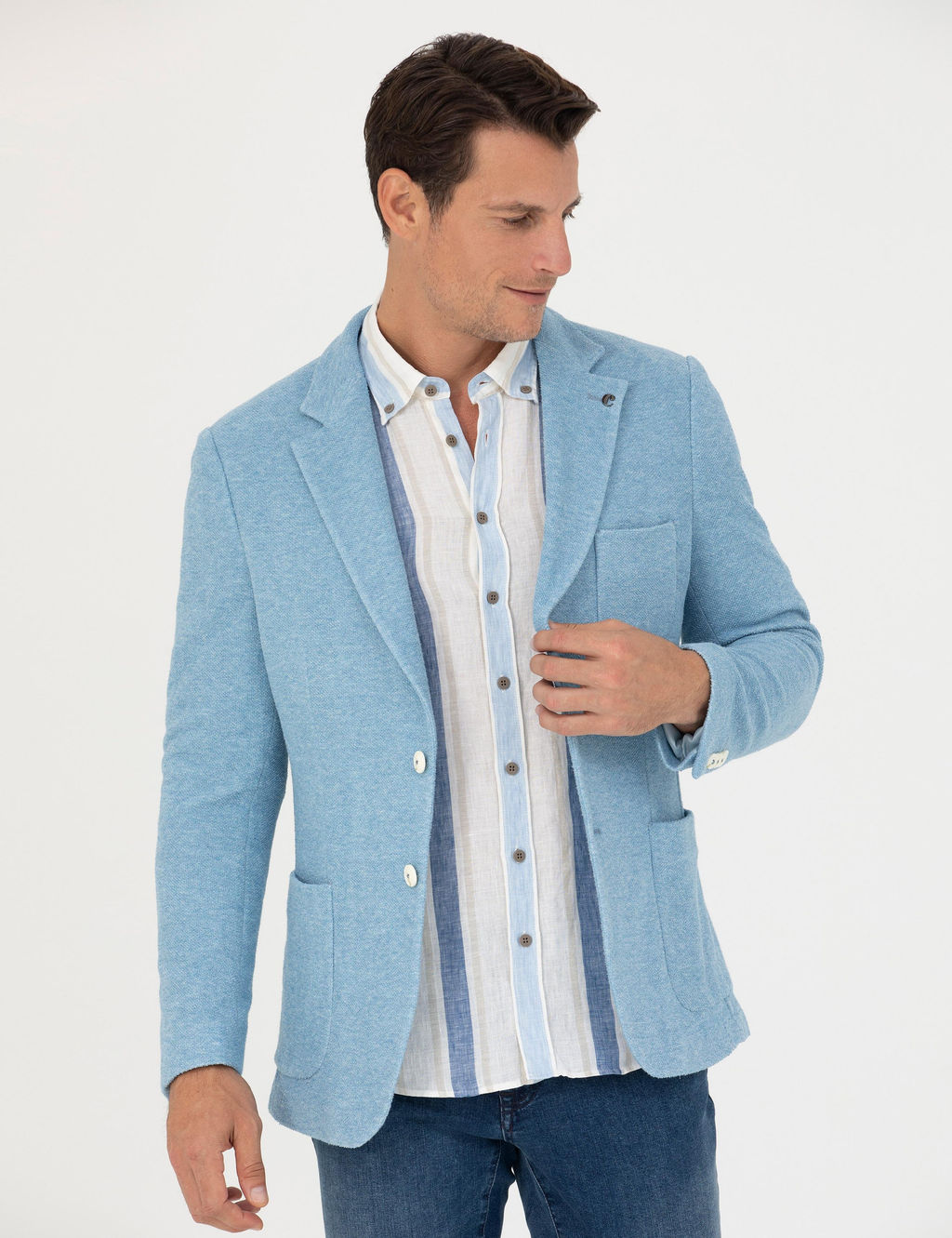 Синяя зауженная куртка - Cacharel фото 3