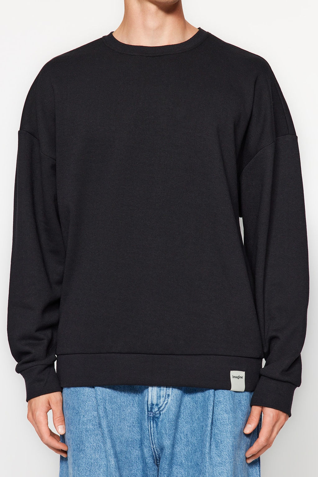TRENDYOL MAN Siyah-Gri Melanj 2li Paket Oversize/Genis Kesim Ici Polar/S?cak Tutan Sweatshirt TMNAW24SW00001 - Trendyolmilla фото 6