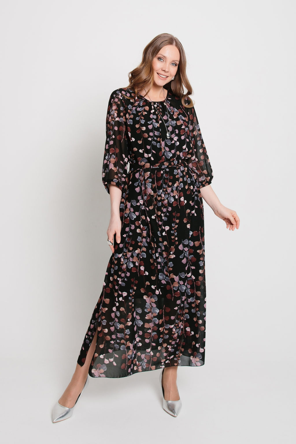 шифон+трикотаж Платье - Prima linea фото 3