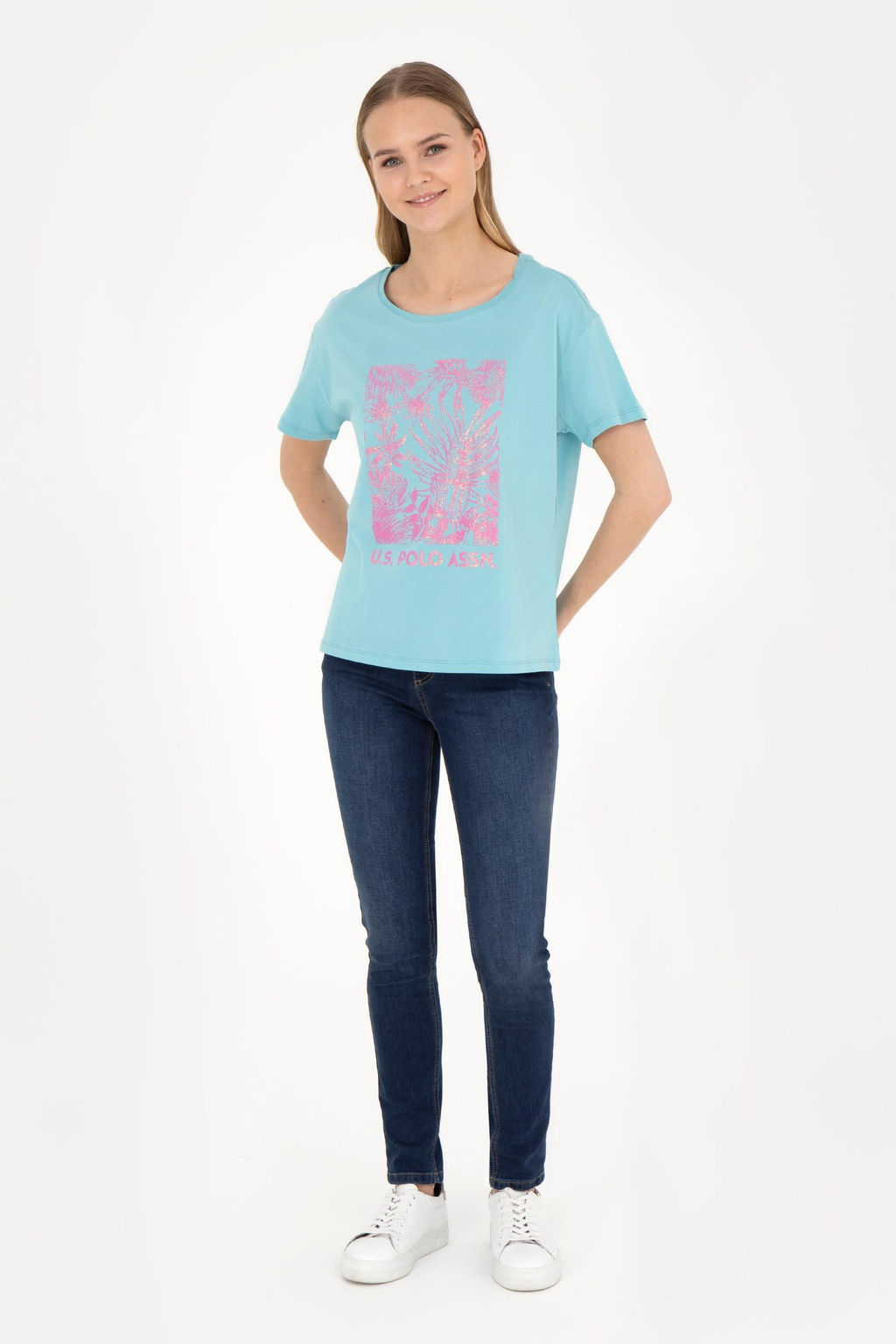 Женская мятная футболка - U.s. polo assn фото 11