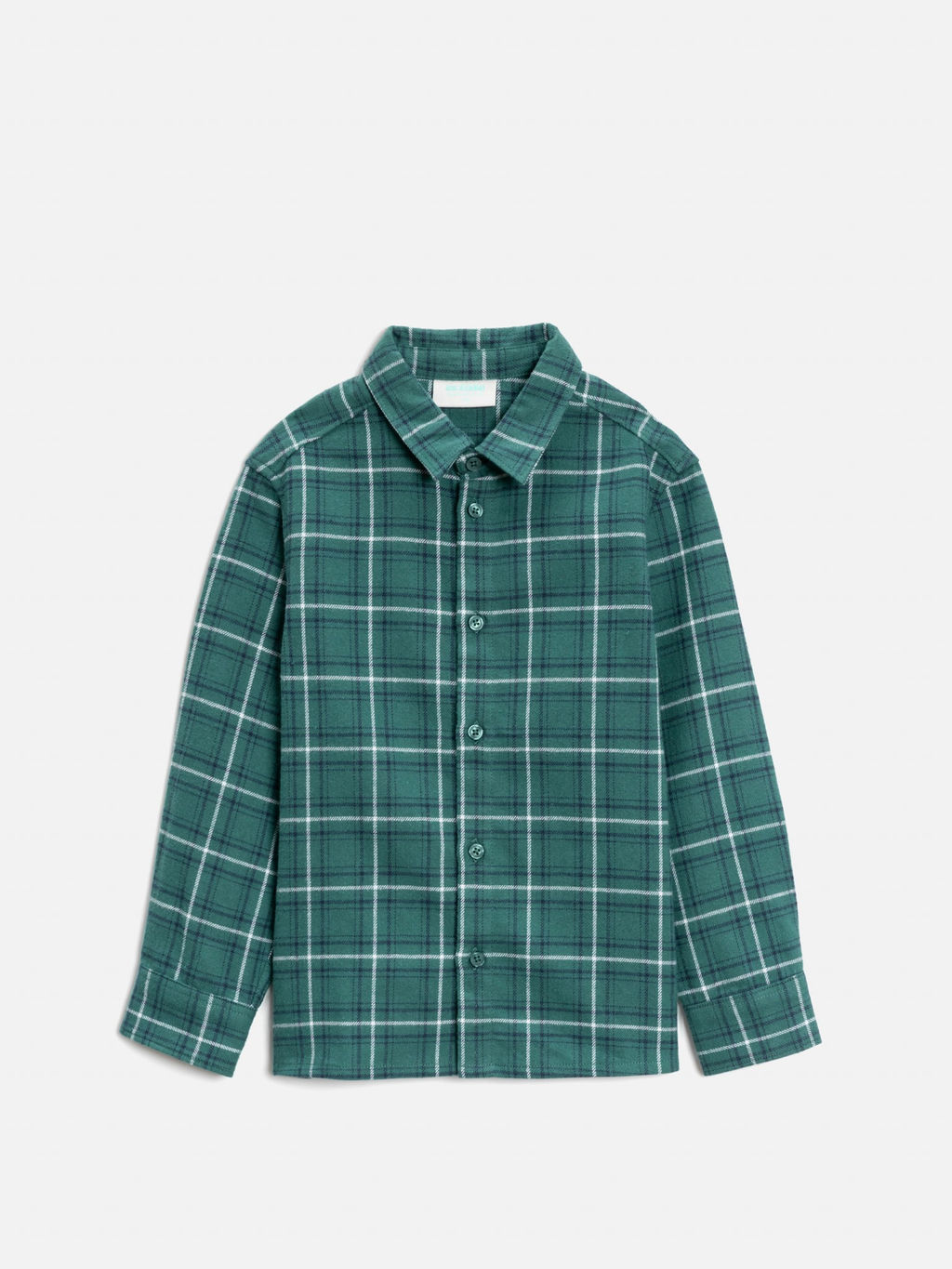 ACOOLA /Сорочка верхняя детская для мальчиков Larsen зеленая клетка фото 3