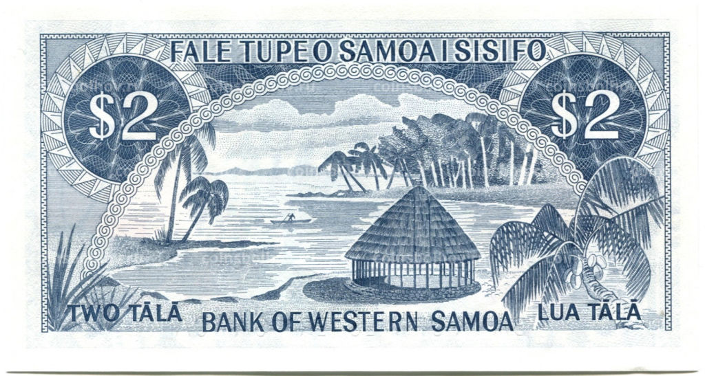 2 тала 1967 года Самоа и Сизифо Официальный репринт 2020 года