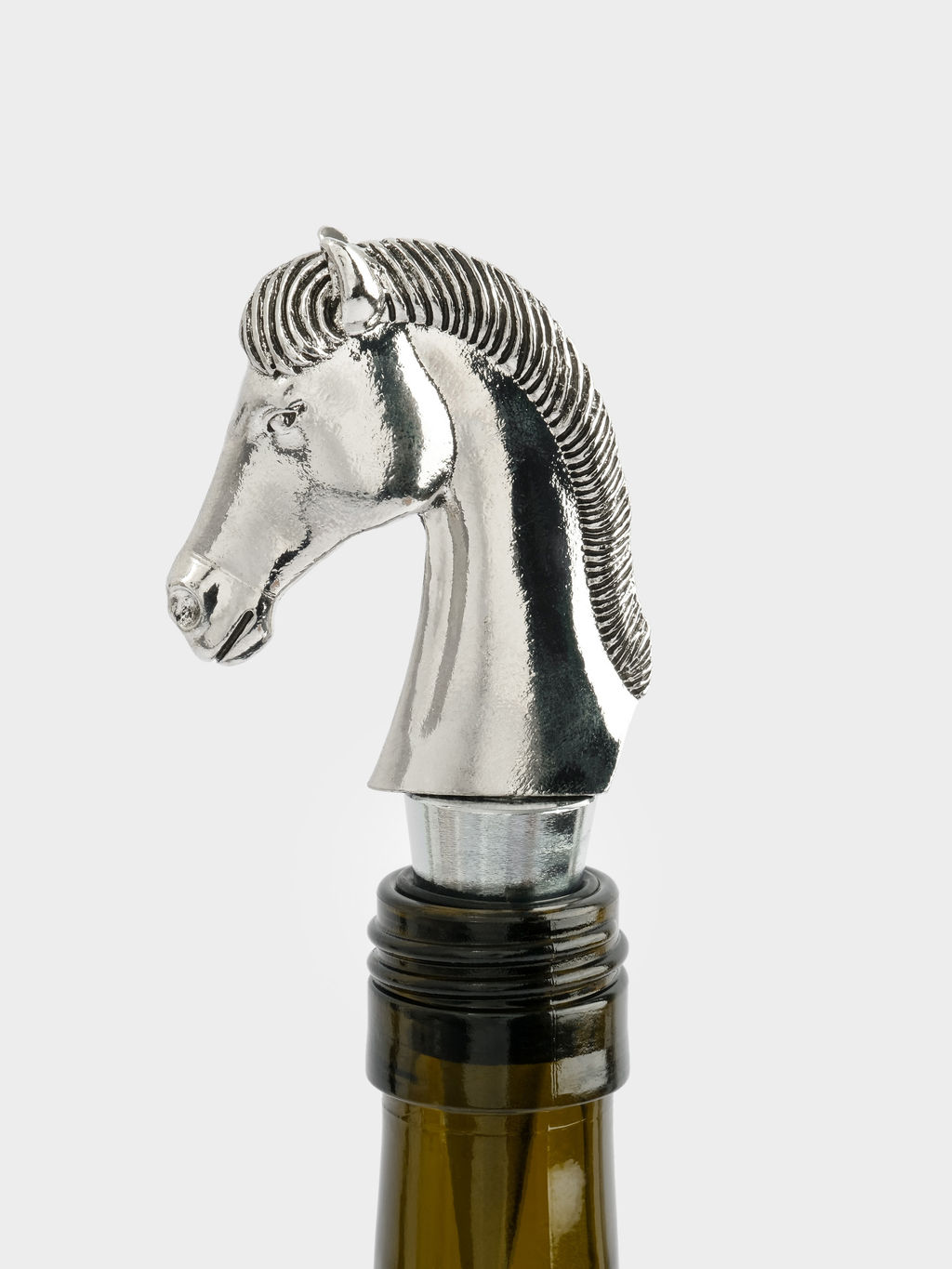 Пробка для винной бутылки, 12 см, металл, серебристая, Лошадь, Horse - Anna lafarg фото 4