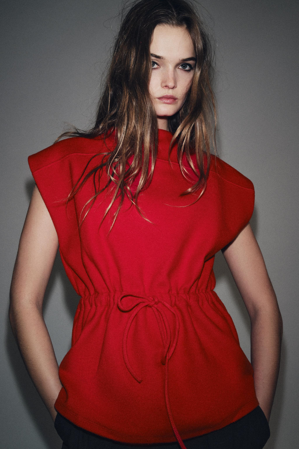 SOFT DRAWSTRING WAISTCOAT - Zara фото 2