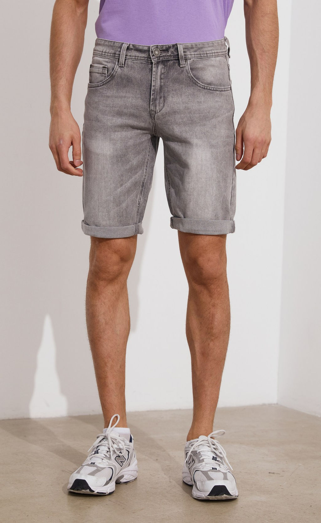 Шорты джинс F311-0910 grey - Fine joyce фото 2