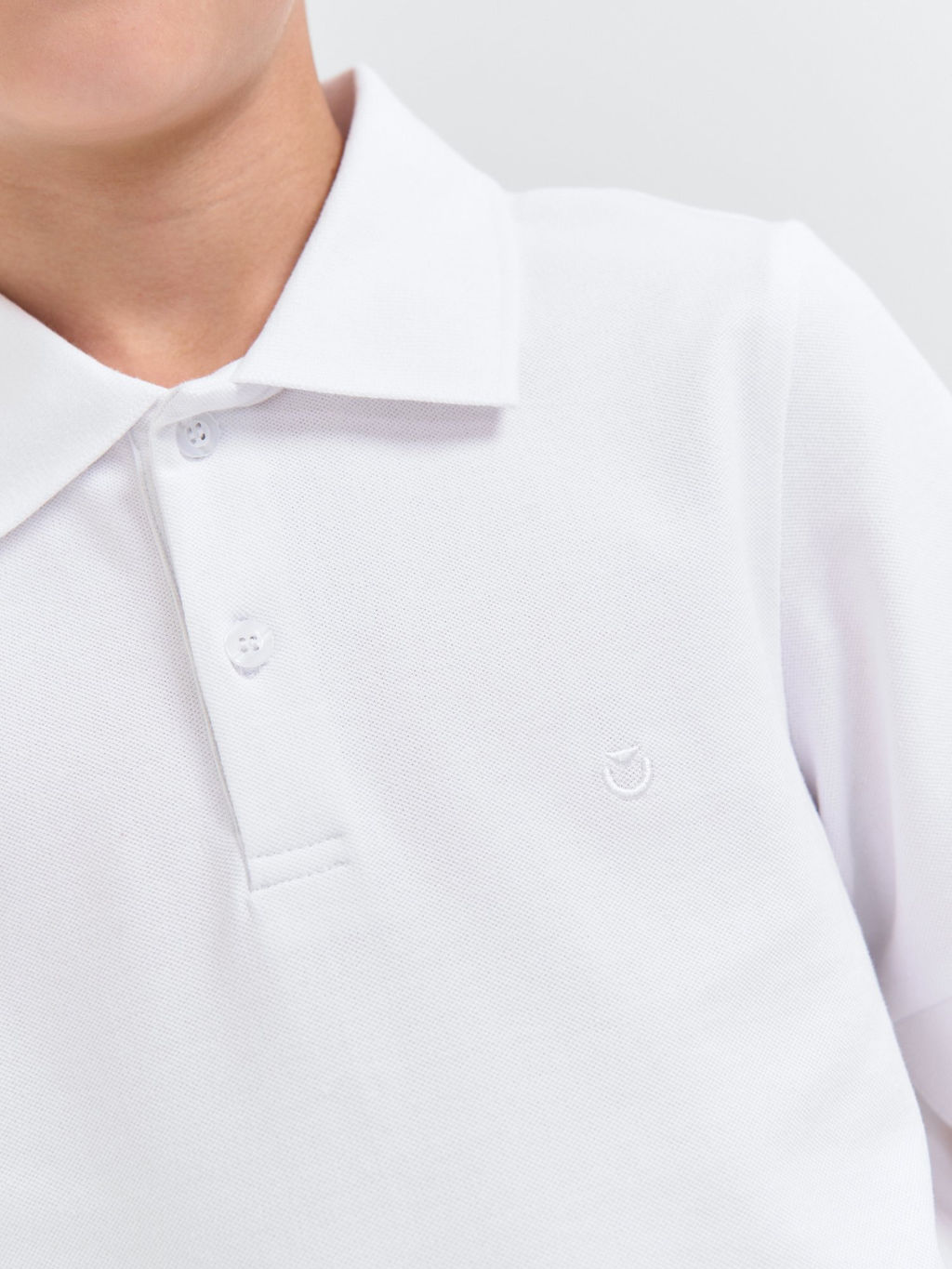 Футболка поло Белая 7+ - Bungly фото 5