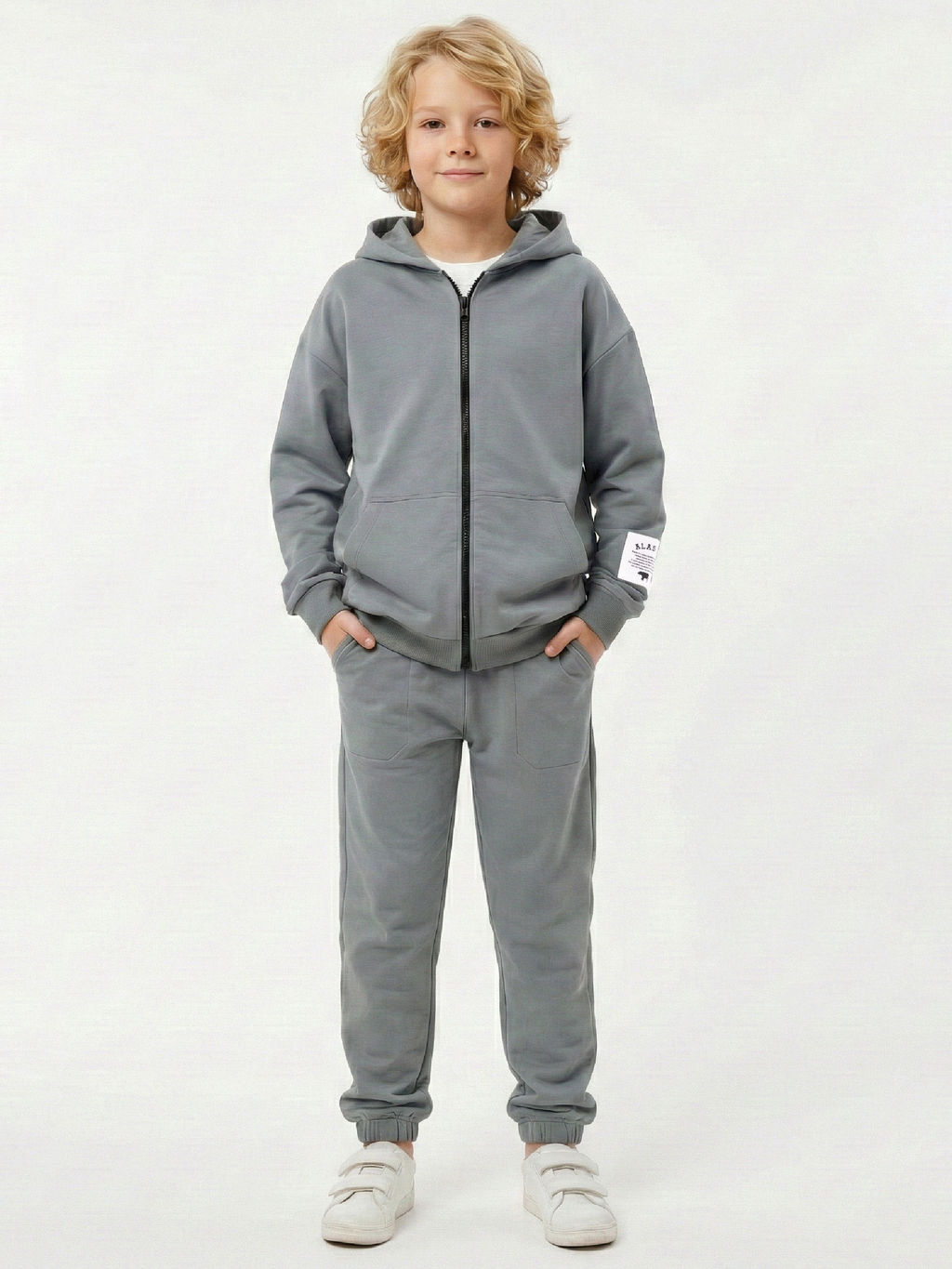 Спортивный костюм на молнии для мальчика подростка 22-1719 хаки - Mini maxi фото 5
