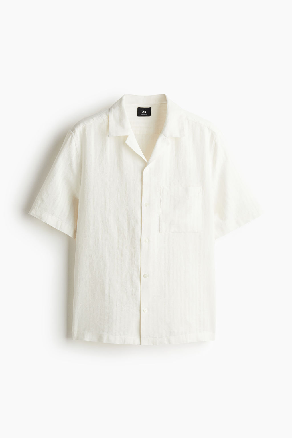 Camisa resort en mezcla de lino Regular Fit - H&m фото 4