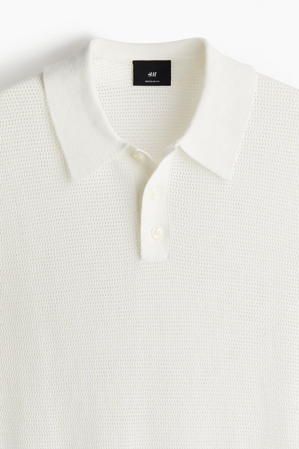 Polo en punto calado Regular Fit - H&m фото 3